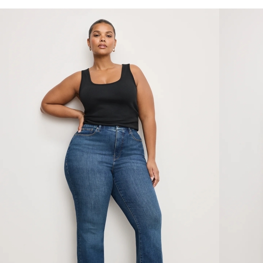 Good American Medium Black Good Legs Flare Jeans